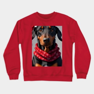 Christmas Doberman puppy gift Crewneck Sweatshirt